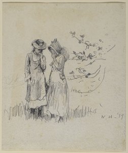 Due ragazze in un campo, 1879